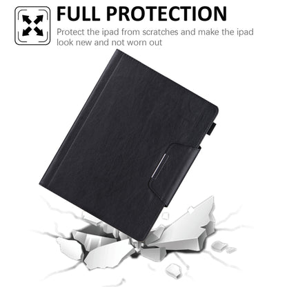 For iPad 2025 / 2022 Solid Color Metal Buckle Leather Smart Tablet Case(Black) by bashfashion