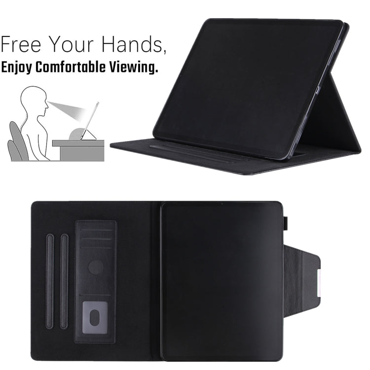 For iPad 2025 / 2022 Solid Color Metal Buckle Leather Smart Tablet Case(Black) by bashfashion
