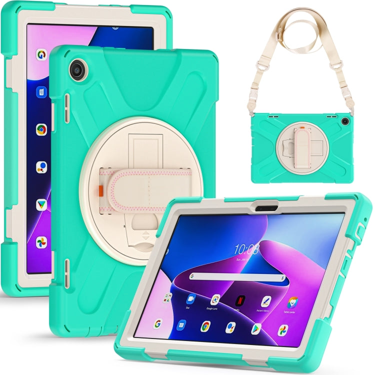 For Lenovo Tab M10 10.1 3rd Gen Silicone + PC Protective Tablet Case(Mint Green) by bashfashion
