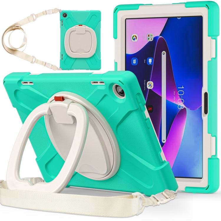 For Lenovo Tab M10 10.1 3rd Gen Silicone + PC Protective Tablet Case(Mint Green) by bashfashion