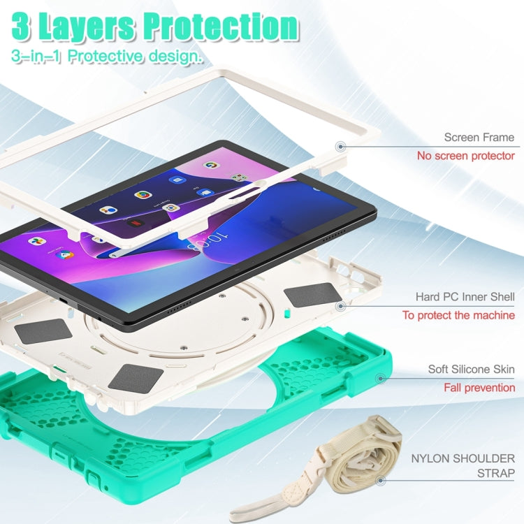 For Lenovo Tab M10 10.1 3rd Gen Silicone + PC Protective Tablet Case(Mint Green) by bashfashion