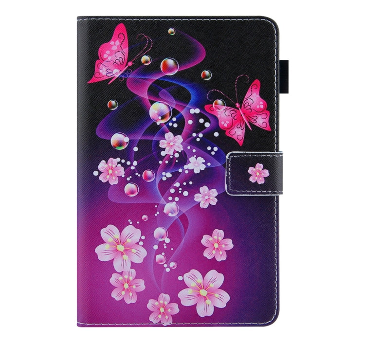 For iPad 2025 / 2022 Colored Drawing Leather Smart Tablet Case(Dual Pink Butterflies) by bashfashion