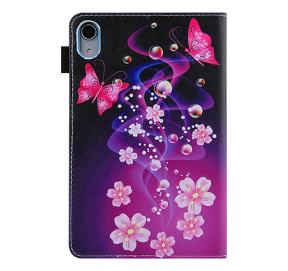 For iPad 2025 / 2022 Colored Drawing Leather Smart Tablet Case(Dual Pink Butterflies) by bashfashion