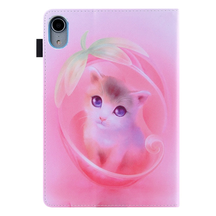 For iPad 2025 / 2022 Colored Drawing Leather Smart Tablet Case(Pink Cat) by bashfashion