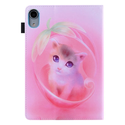 For iPad 2025 / 2022 Colored Drawing Leather Smart Tablet Case(Pink Cat) by bashfashion