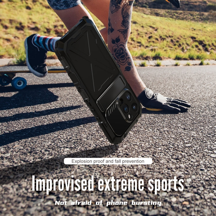 For iPhone 14 Pro Max R-JUST Life Waterproof Dustproof Shockproof Phone Case(Black) by R-JUST