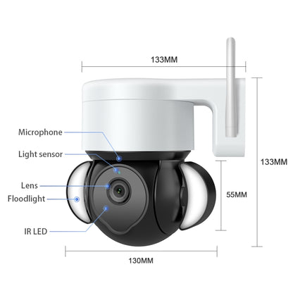 ST-426PRO-3M-TY 4MP Smart Security Floodlight Camera Support Two-way Audio / Night Vision by bashfashion