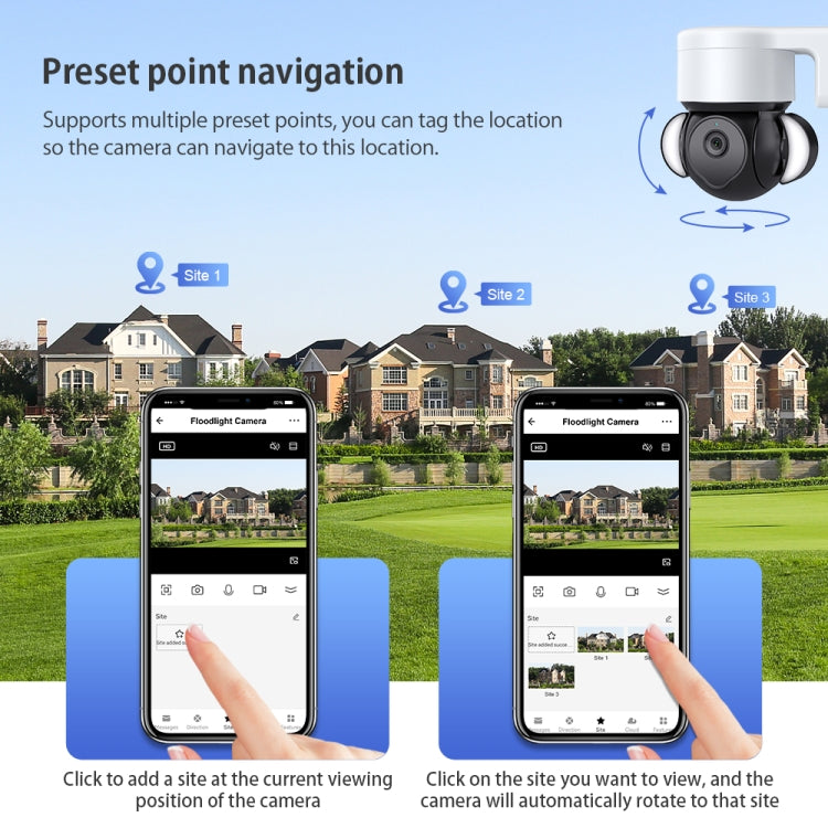 ST-426PRO-3M-TY 4MP Smart Security Floodlight Camera Support Two-way Audio / Night Vision by bashfashion