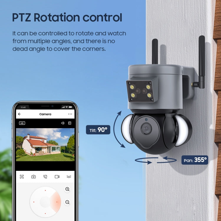 ST-429-4M-TY-4G 4MP 4G Smart Security Floodlight Camera Support Two-way Audio / Night Vision, EU 4G Frequency by bashfashion