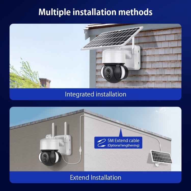 ST-S518-2M-TY 2.4G Wifi Solar Battery Powered Floodlight PTZ Camera with PIR Human Detection by bashfashion