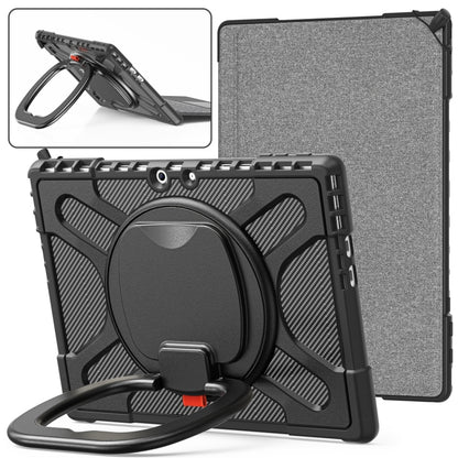 For MicroSoft Surface Pro 9 / 10 / 11 Handle Rotatable Kickstand Shockproof Tablet Case(Black) by bashfashion