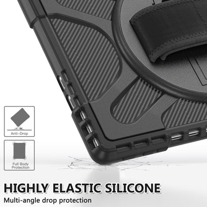 For MicroSoft Surface Pro 9 / 10 / 11 Rotatable Kickstand Grip Shockproof Tablet Case(Black) by bashfashion
