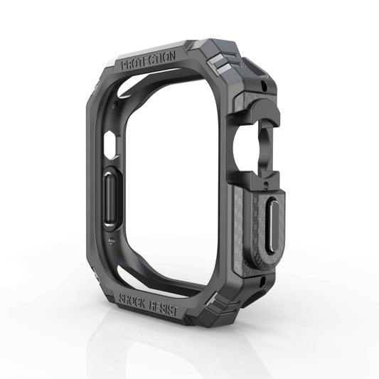 For Apple Watch Ultra 3 / 2 / 1 49mm TPU + PC Carbon Fiber Shockproof Case(Navy Blue) by bashfashion