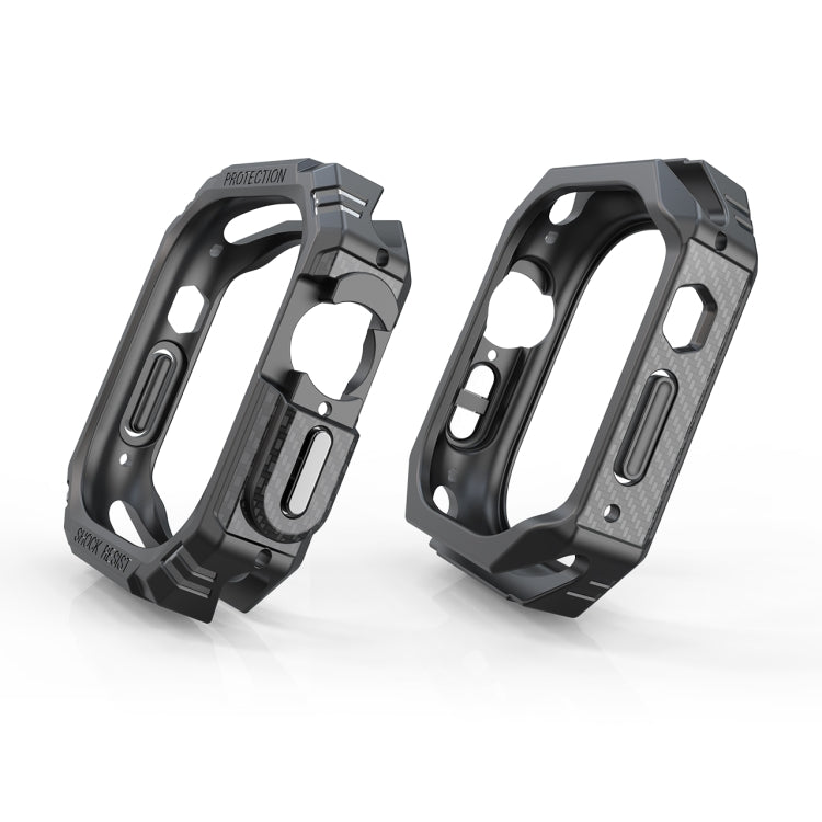 For Apple Watch Ultra 3 / 2 / 1 49mm TPU + PC Carbon Fiber Shockproof Case(Navy Blue) by bashfashion