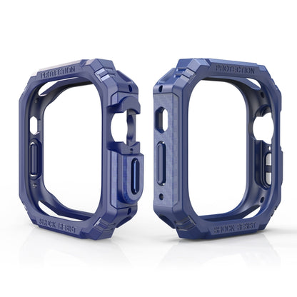 For Apple Watch Ultra 3 / 2 / 1 49mm TPU + PC Carbon Fiber Shockproof Case(Blue) by bashfashion