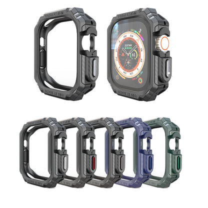 For Apple Watch Ultra 3 / 2 / 1 49mm TPU + PC Carbon Fiber Shockproof Case (Green) by bashfashion