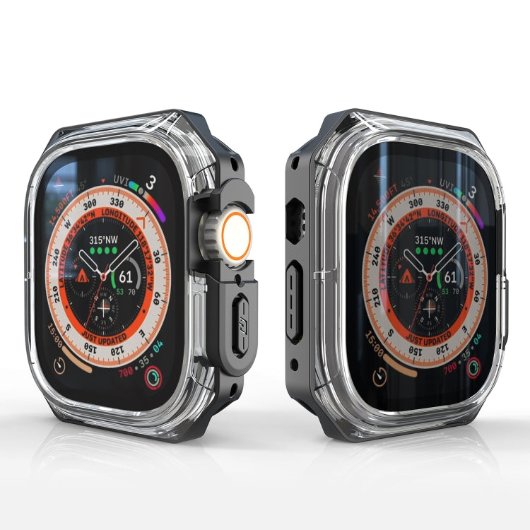 For Apple Watch Ultra 3 / 2 / 1 49mm Double Color Armor Shockproof Case(Black) by bashfashion