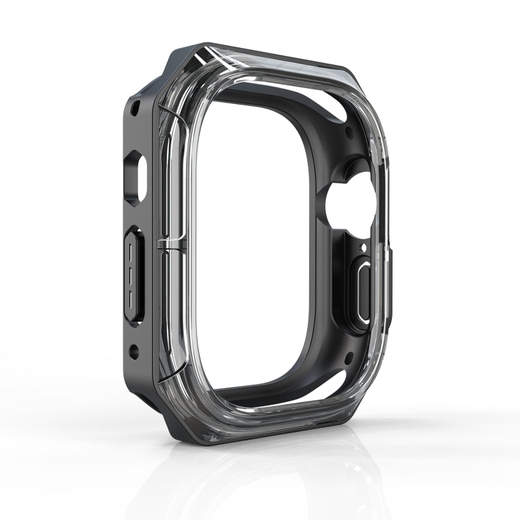 For Apple Watch Ultra 3 / 2 / 1 49mm Double Color Armor Shockproof Case(Transparent Black) by bashfashion