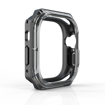 For Apple Watch Ultra 3 / 2 / 1 49mm Double Color Armor Shockproof Case(Transparent Black) by bashfashion