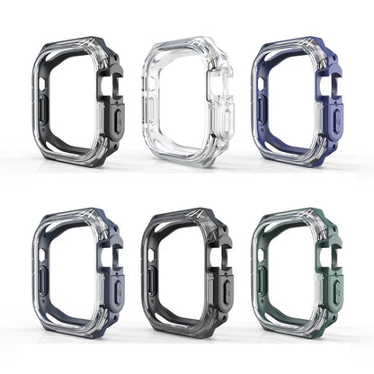 For Apple Watch Ultra 3 / 2 / 1 49mm Double Color Armor Shockproof Case(Black) by bashfashion