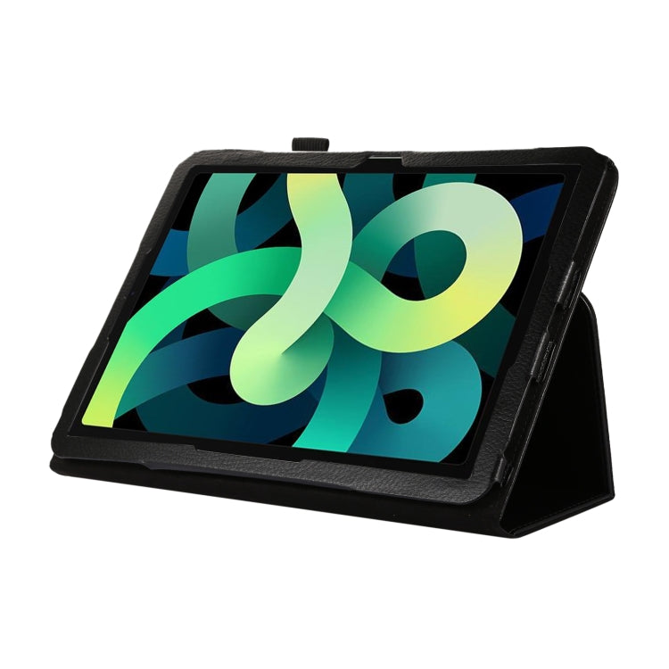 For iPad 2025 / 2022 Litchi Texture Leather Smart Tablet Case with Holder(Black) by bashfashion