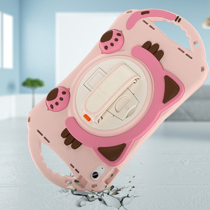 For iPad 2025 / 2022 Cute Cat King Kids Shockproof Silicone Tablet Case(Pink) by bashfashion