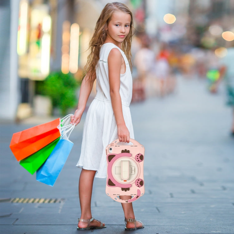 For iPad 2025 / 2022 Cute Cat King Kids Shockproof Silicone Tablet Case(Pink) by bashfashion