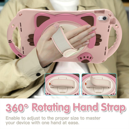 For iPad 2025 / 2022 Cute Cat King Kids Shockproof Silicone Tablet Case(Pink) by bashfashion