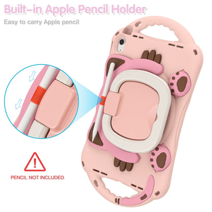 For iPad 2025 / 2022 Cute Cat King Kids Shockproof Silicone Tablet Case(Pink) by bashfashion