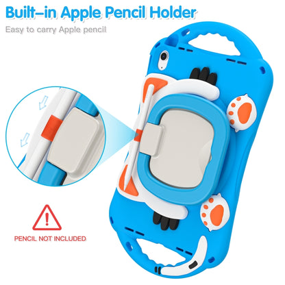 For iPad 2025 / 2022 Cute Cat King Kids Shockproof Silicone Tablet Case(Light Blue) by bashfashion