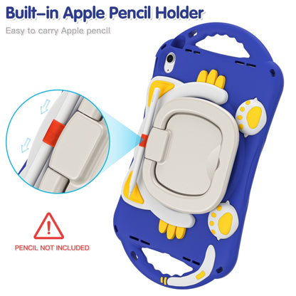 For iPad 2025 / 2022 Cute Cat King Kids Shockproof Silicone Tablet Case(Dark Blue) by bashfashion