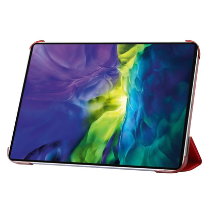 For iPad 2025 / 2022 Silk Texture Three-fold Horizontal Flip Leather Tablet Case(Red) by bashfashion