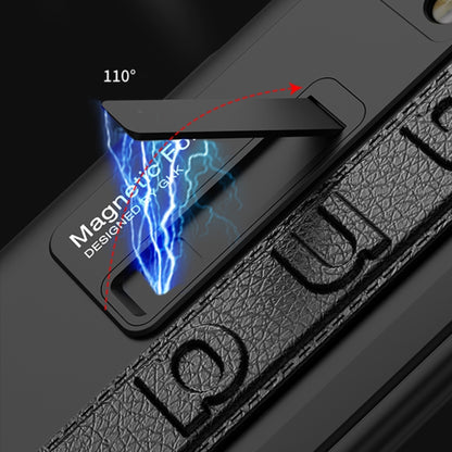 For Huawei Mate X2 GKK Magnetic Hinge Integrated Phone Case with Wrist Strap(White) by GKK