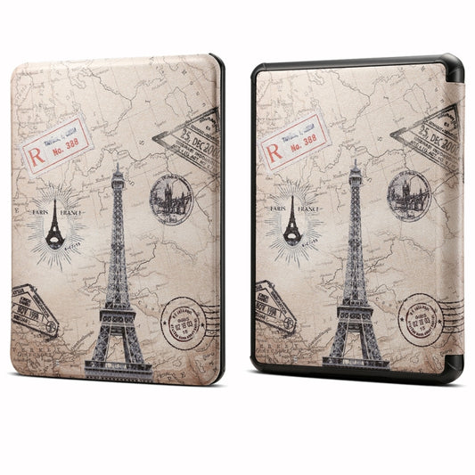 For Amazon Kindle 11th Gen 2022 6 inch Painted Voltage Leather Tablet Case(Eiffel Tower) by bashfashion