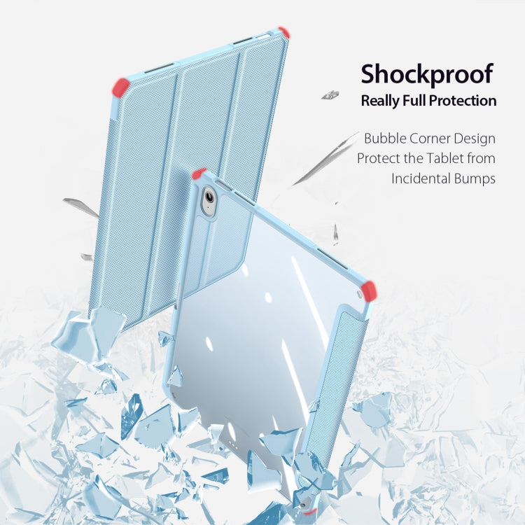 For iPad 2025 / 2022 DUX DUCIS TOBY Series Antiskid Leather Smart Tablet Case(Blue) by DUX DUCIS