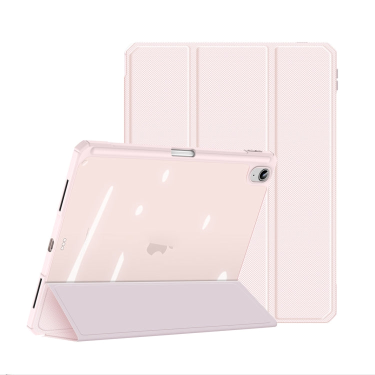 For iPad 2025 / 2022 DUX DUCIS TOBY Series Antiskid Leather Smart Tablet Case(Pink) by DUX DUCIS
