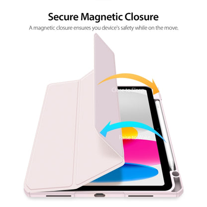 For iPad 2025 / 2022 DUX DUCIS TOBY Series Antiskid Leather Smart Tablet Case(Pink) by DUX DUCIS