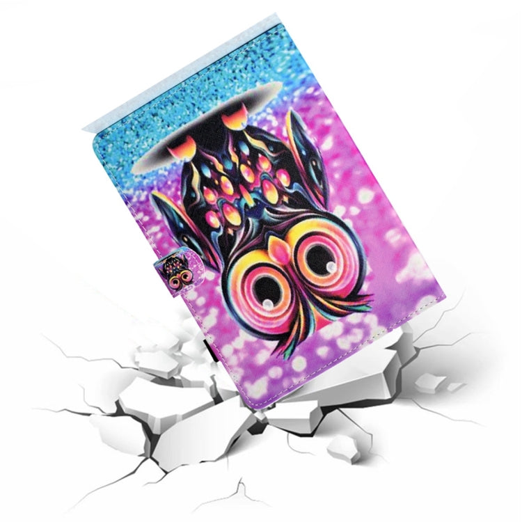 For iPad 2025 / 2022 Coloured Drawing Stitching Smart Leather Tablet Case(Owl) by bashfashion
