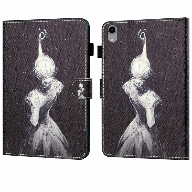 For iPad 2025 / 2022 Coloured Drawing Stitching Smart Leather Tablet Case(Girl) by bashfashion