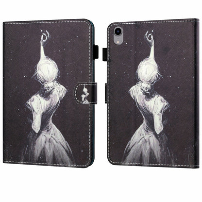 For iPad 2025 / 2022 Coloured Drawing Stitching Smart Leather Tablet Case(Girl) by bashfashion