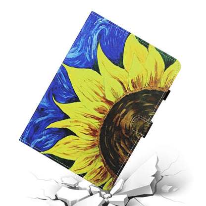For iPad 2025 / 2022 Coloured Drawing Stitching Smart Leather Tablet Case(Sunflower) by bashfashion