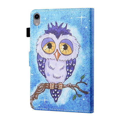 For iPad 2025 / 2022 Coloured Drawing Stitching Smart Leather Tablet Case(Blue Owl) by bashfashion