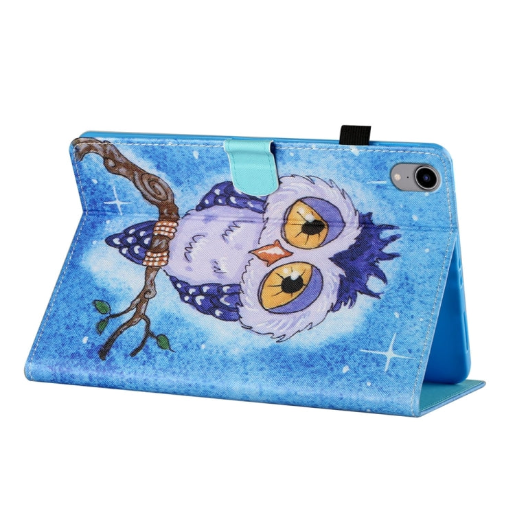 For iPad 2025 / 2022 Coloured Drawing Stitching Smart Leather Tablet Case(Blue Owl) by bashfashion