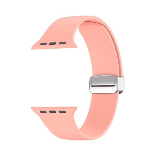 Folding Buckle Silicone Watch Band For Apple Watch Ultra 49mm(Pink) by bashfashion