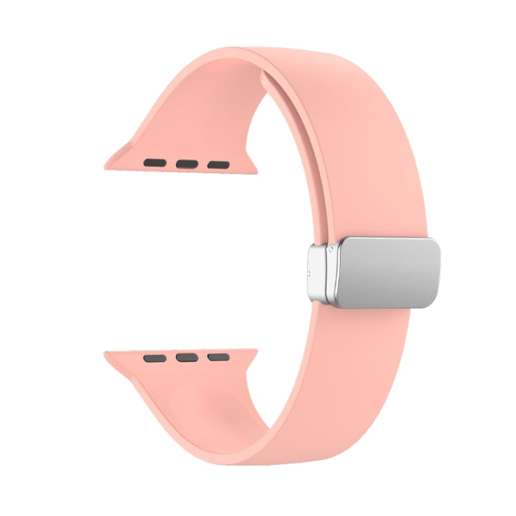 Folding Buckle Silicone Watch Band For Apple Watch Ultra 49mm(Pink) by bashfashion