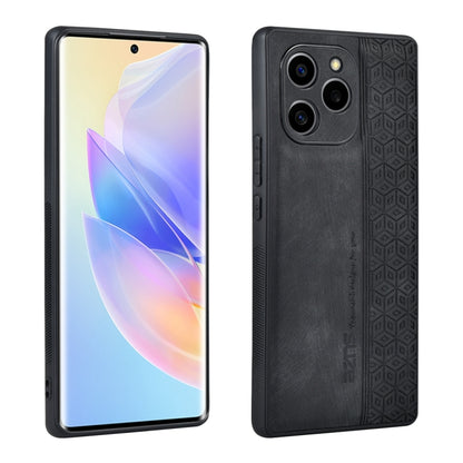 For Honor 60 SE AZNS 3D Embossed Skin Feel Phone Case(Black) by AZNS