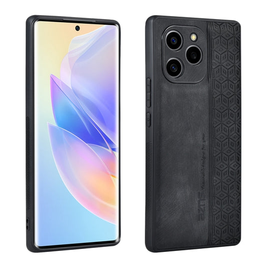 For Honor 60 SE AZNS 3D Embossed Skin Feel Phone Case(Black) by AZNS