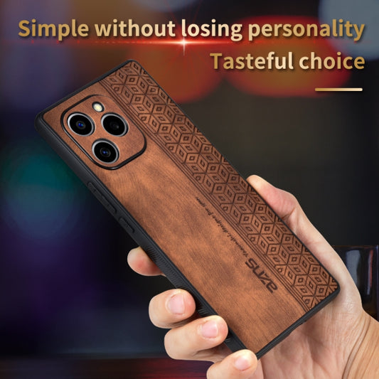 For Honor 60 SE AZNS 3D Embossed Skin Feel Phone Case(Purple) by AZNS