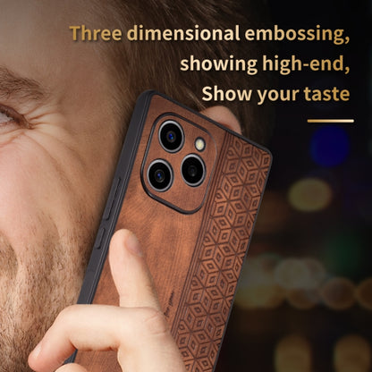 For Honor 60 SE AZNS 3D Embossed Skin Feel Phone Case(Black) by AZNS