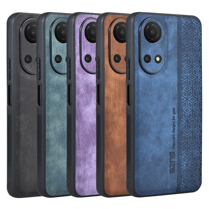 For Honor Play 30 Plus AZNS 3D Embossed Skin Feel Phone Case(Purple) by AZNS